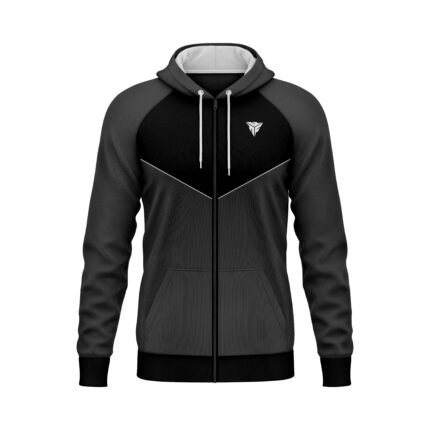 Fitman zipper Classic hoodie Black/Grey