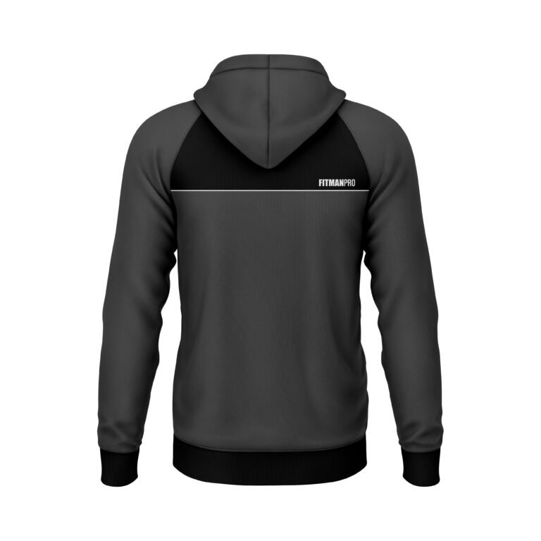 Fitman zipper Classic hoodie Black/Grey