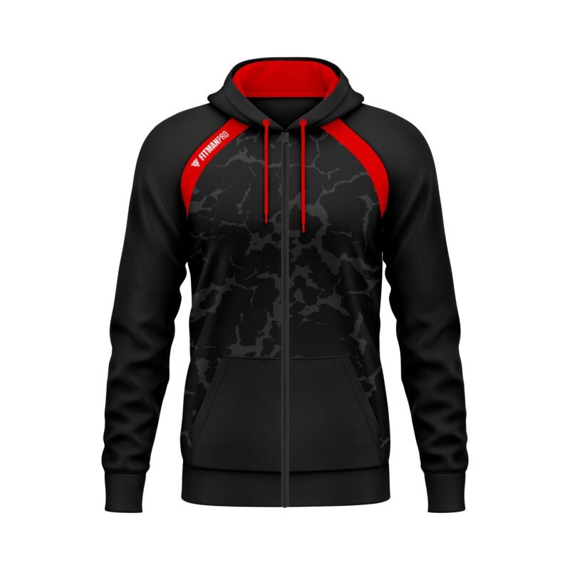 Fitman Edge Electron hoodie Black/Red