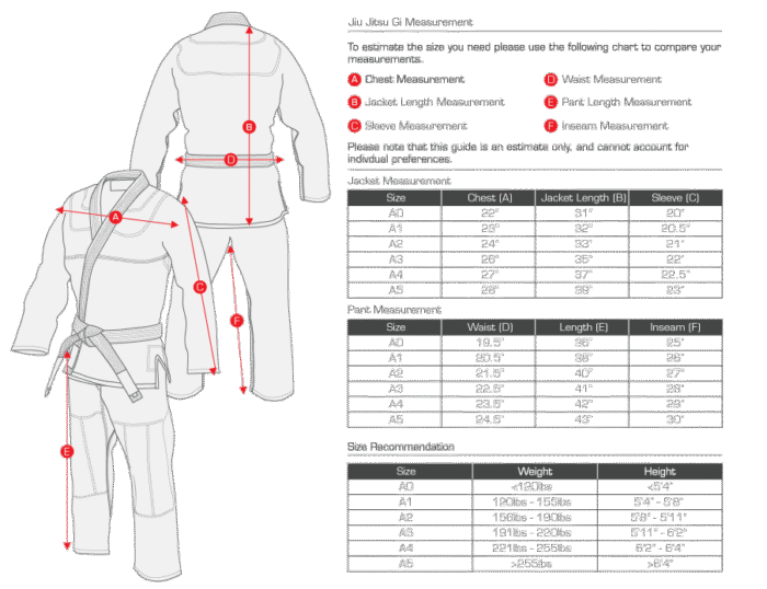 Gi Raceway Size Chart Custom Gi Size Guide - Fitmanpro
