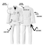 Custom Name/Logo White Brazilian Jiu Jitsu Gi (BJJ GI)