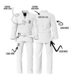 Custom Name/Logo White Brazilian Jiu Jitsu Gi (BJJ GI)