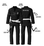 Personalized BJJ Gi Black Custom Black Brazilian Jiu Jitsu Gi (BJJ Black GI)