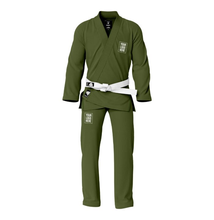 Custom Name/Logo Olive Green Jiu Jitsu Gi ( Olive Green BJJ GI )
