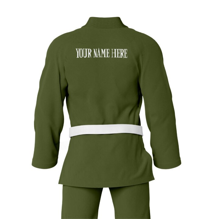 Custom Name/Logo Olive Green Jiu Jitsu Gi ( Olive Green BJJ GI )