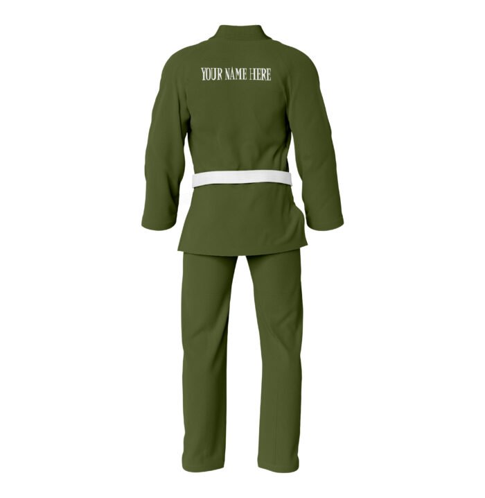 Custom Name/Logo Olive Green Jiu Jitsu Gi ( Olive Green BJJ GI )