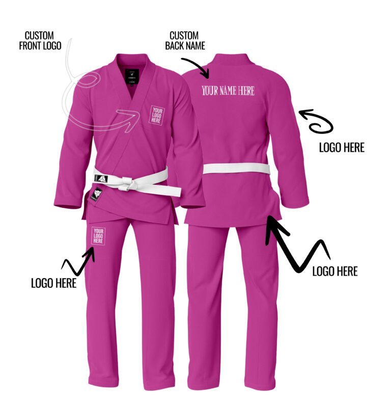 Custom pink BJJ GI - Custom Name/Logo Pink Brazilian Jiu Jitsu Gi (BJJ GI)