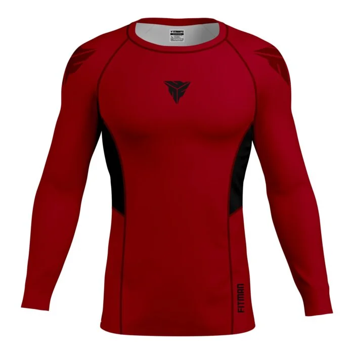 Red & Black Ranked BJJ Rash Guard by Fitman