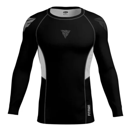 BJJ Black Ranked Rash Guard Long Sleeve