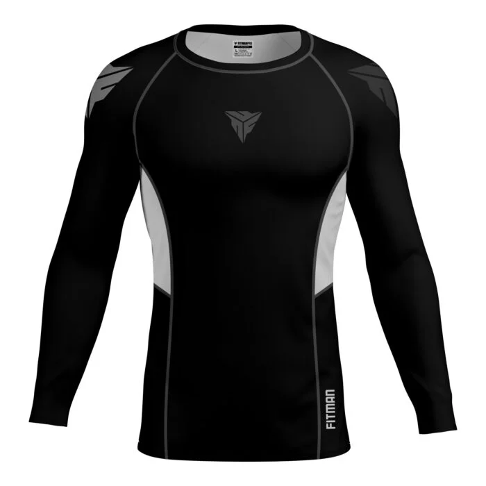BJJ Black Ranked Rash Guard Long Sleeve