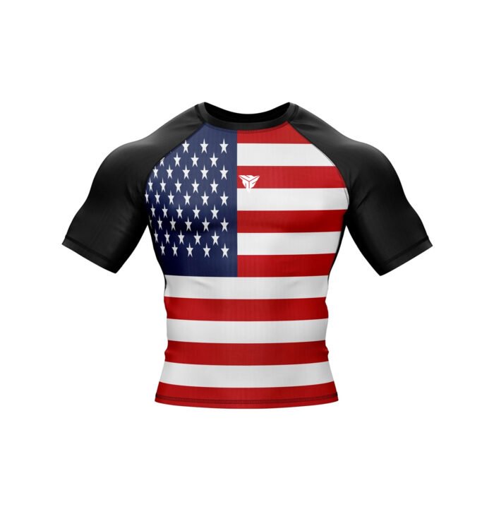 American flag rash guard